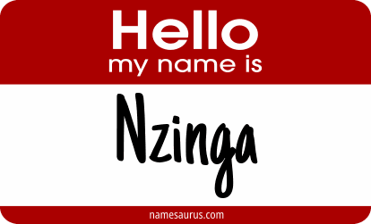 Hello my name is Nzinga png download