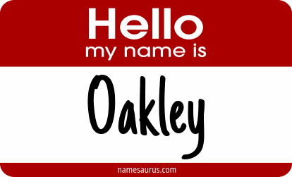 Hello my name is Oakley png download
