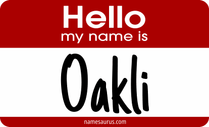 Hello my name is Oakli png download