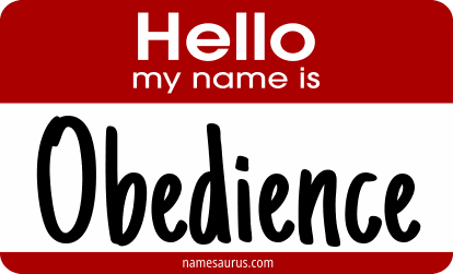 Hello my name is Obedience png download