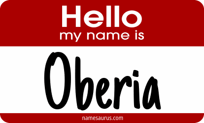 Hello my name is Oberia png download
