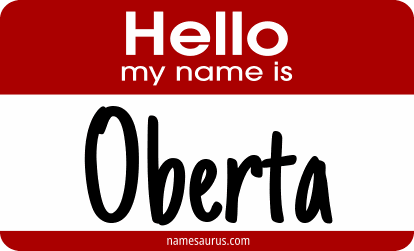 Hello my name is Oberta png download