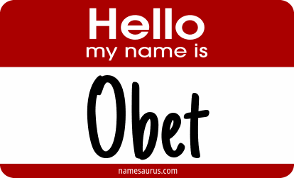 Hello my name is Obet png download