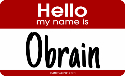 Hello my name is Obrain png download