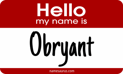 Hello my name is Obryant png download