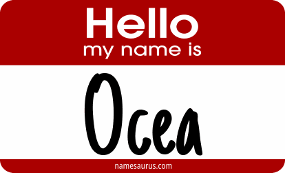 Hello my name is Ocea png download