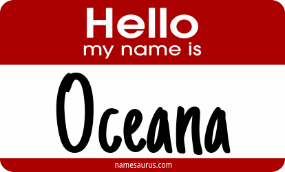 Hello my name is Oceana png download