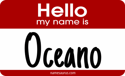 Hello my name is Oceano png download