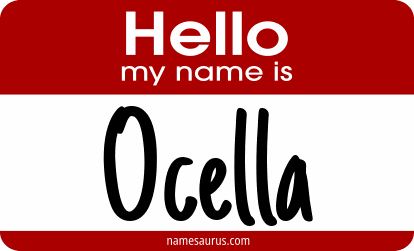 Hello my name is Ocella png download