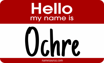 Hello my name is Ochre png download