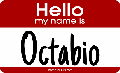 Hello my name is Octabio png download