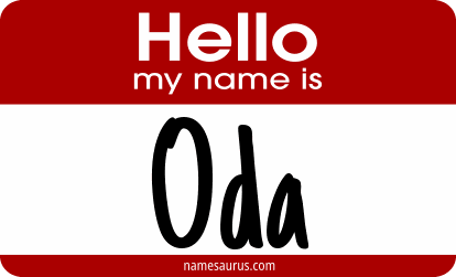 Hello my name is Oda png download