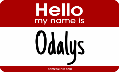 Hello my name is Odalys png download