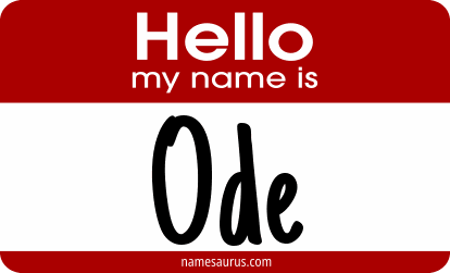 Hello my name is Ode png download