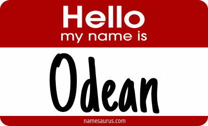 Hello my name is Odean png download