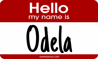 Hello my name is Odela png download