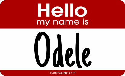 Hello my name is Odele png download