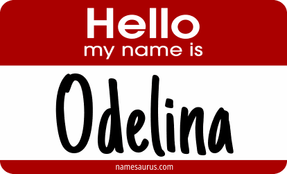 Hello my name is Odelina png download