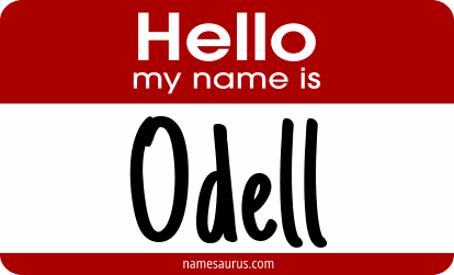 Hello my name is Odell png download