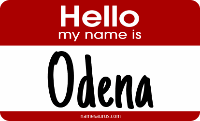 Hello my name is Odena png download