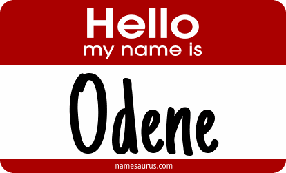 Hello my name is Odene png download