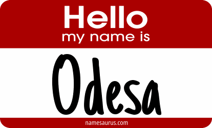 Hello my name is Odesa png download