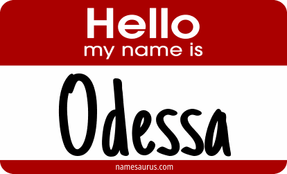 Hello my name is Odessa png download