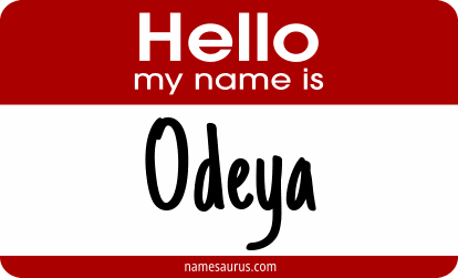 Hello my name is Odeya png download