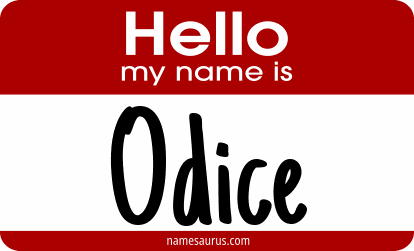 Hello my name is Odice png download