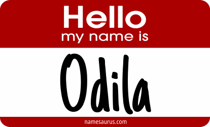 Hello my name is Odila png download