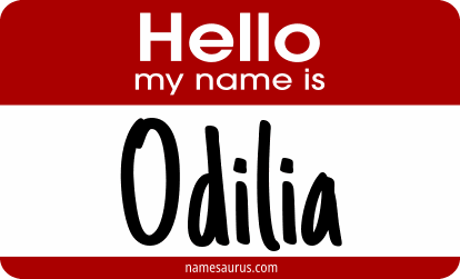 Hello my name is Odilia png download