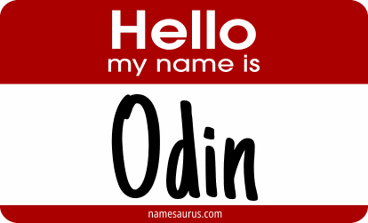 Hello my name is Odin png download