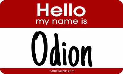 Hello my name is Odion png download