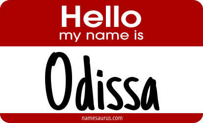 Hello my name is Odissa png download