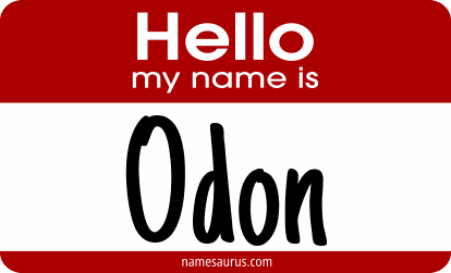 Hello my name is Odon png download