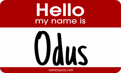 Hello my name is Odus png download