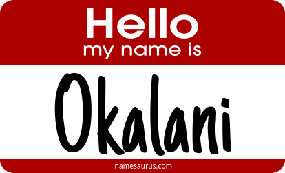 Hello my name is Okalani png download