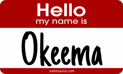 Hello my name is Okeema png download