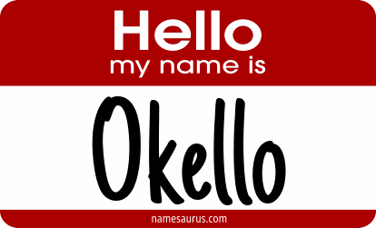 Hello my name is Okello png download