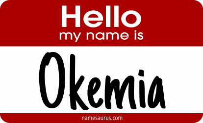 Hello my name is Okemia png download