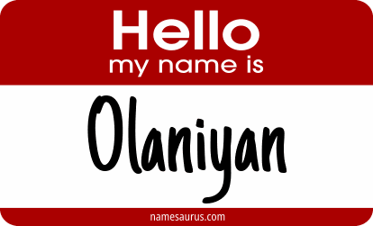 Hello my name is Olaniyan png download