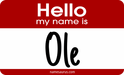 Hello my name is Ole png download