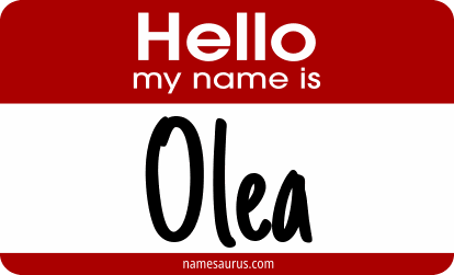 Hello my name is Olea png download