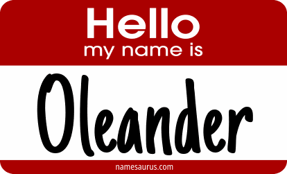 Hello my name is Oleander png download