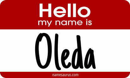 Hello my name is Oleda png download