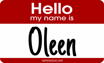 Hello my name is Oleen png download
