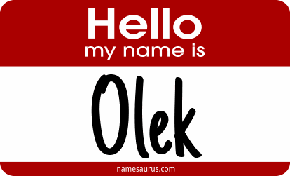 Hello my name is Olek png download