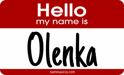 Hello my name is Olenka png download