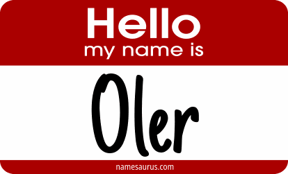 Hello my name is Oler png download