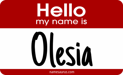 Hello my name is Olesia png download